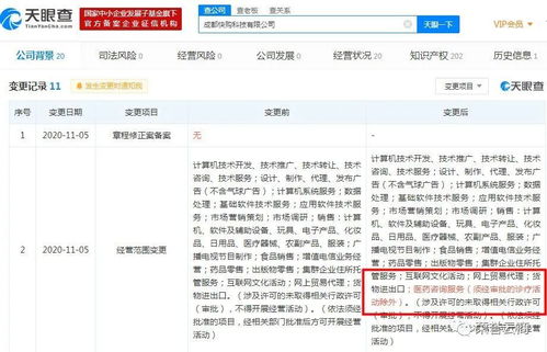 快手電商關聯公司經營范圍新增醫藥咨詢服務及軟件輔助設備